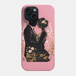 Vintage Valentine's:A Couple's Vintage Embrace - Valentine's Day Phone Case