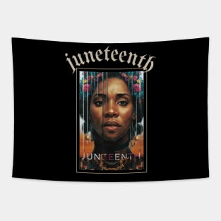 juneteenth African American woman Tapestry