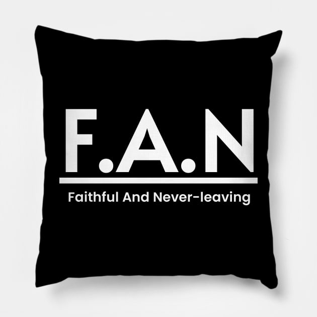 FAN Meaning Minimalist Design Pillow by PANGANDOY