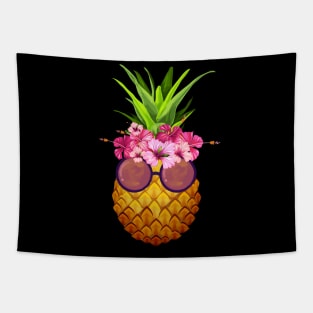 Pineapple Sunglasses Hawaiian Aloha Beach Painting Tapestry
