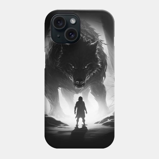 epic wolf shadow Phone Case by Watcharapon Kongthong