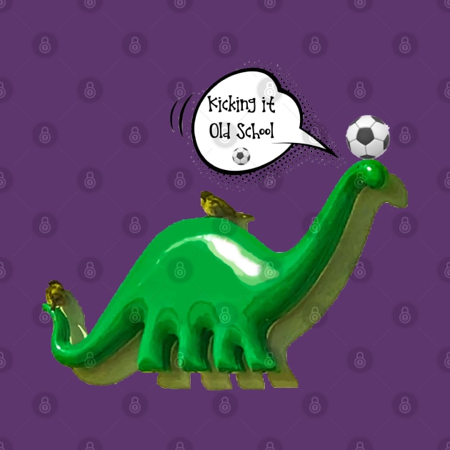 Soccer- Dino and birds kicking it old school by aadventures