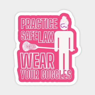 Lacrosse Shirt, Practice Safe LAX Magnet