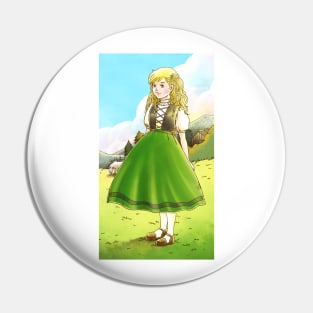 The (Swiss)  Little Doll Girl Pin