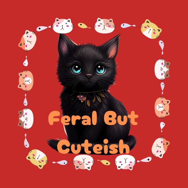 Cute But Feral Black Cat by ahlama87