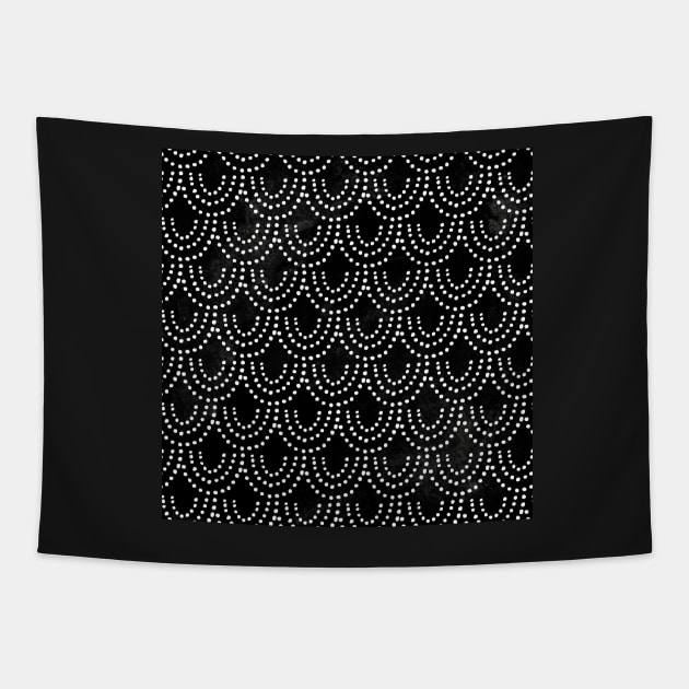 Dotted Scallop in Black Tapestry by latheandquill