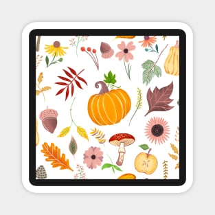 Pumpkin patch pattern Magnet