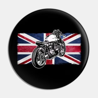 Cafe Racer Helmet Sticker, Great Britain Flag, Bumper Sticker Distressed UK Flag Hydro Sticker, Sports Bikes Sticker Pin