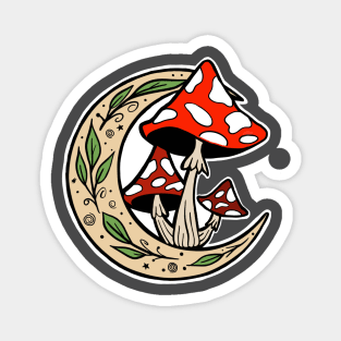 Mushroom moon Magnet