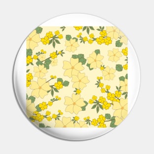 Yellow Floral Pattern Pin