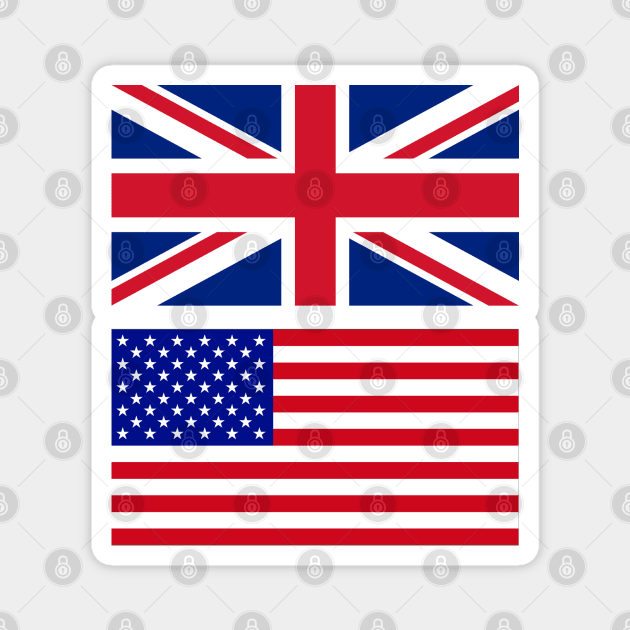 USA and Uk Flag Magnet by Islanr