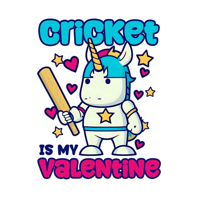 Cricket Player Shirt | My Valentine Unicorn by Gawkclothing