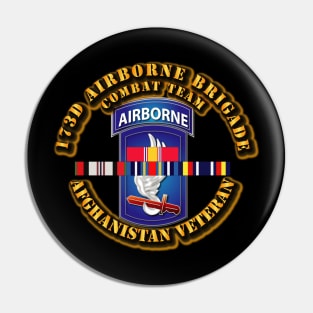 173rd Airborne Brigade w Afghan SVC Ribbons Pin