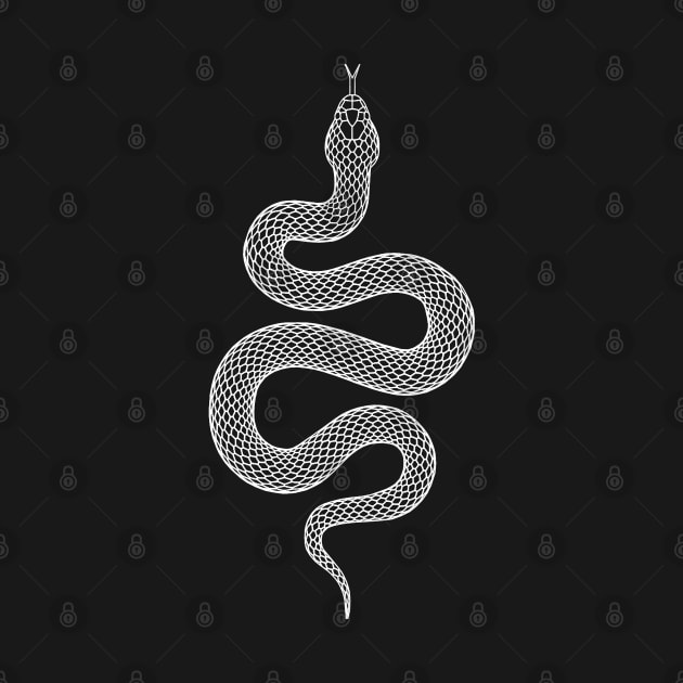 Snake Illustration minimalist aesthetic by Vity