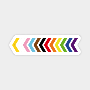 Pride Flag Chevrons Arrow Intersectional Intersex Progress Horizontal Magnet