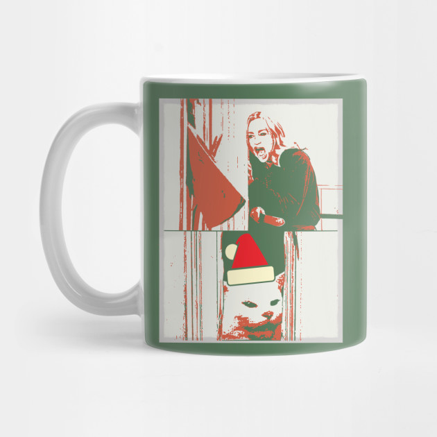 Table Cat Santa Hat And Yelling Woman Movie Parody Table Cat