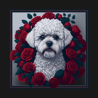 Maltipoo red roses 2 T-Shirt