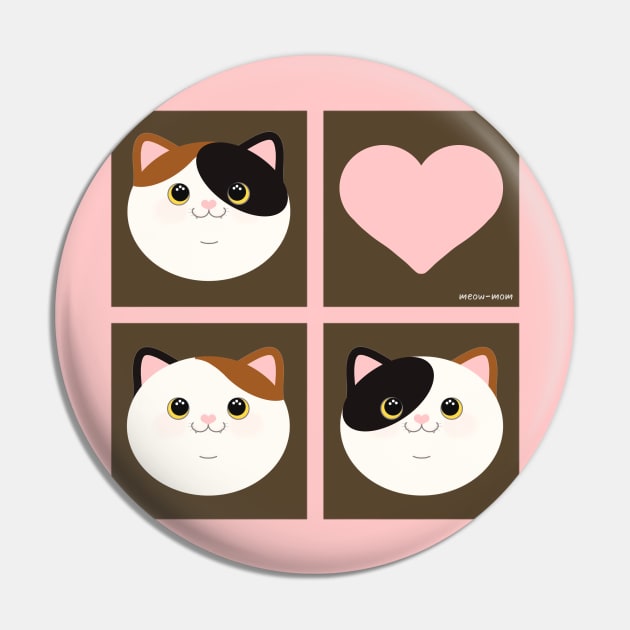 Love Calico Cats Pin by meow-mom