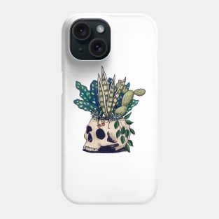 Plants Growing from a Skull Phone Case