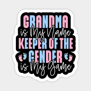 Grandma Keeper of the Gender Reveal Boy or Girl Magnet