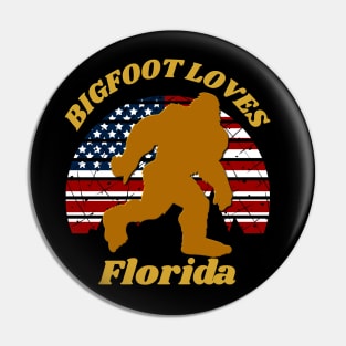 Bigfoot loves America and Florida too Pin