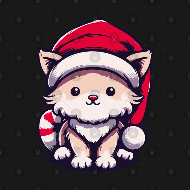 Cute Santa Cat by Xopaw