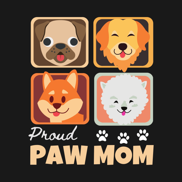 Paw Mom Cute Dog Valentine Gift by Savi L'amour