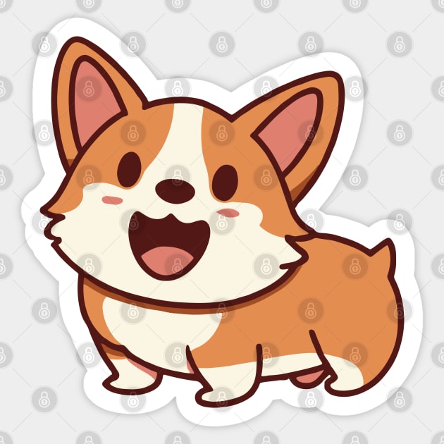 Download Cute Lazy Corgi Cartoon Wallpaper | Wallpapers.com