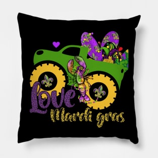 love mardi gras Toddler Boys heart Pillow