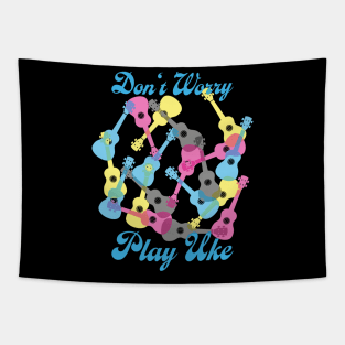 Play Ukulele - Be Happy Tapestry