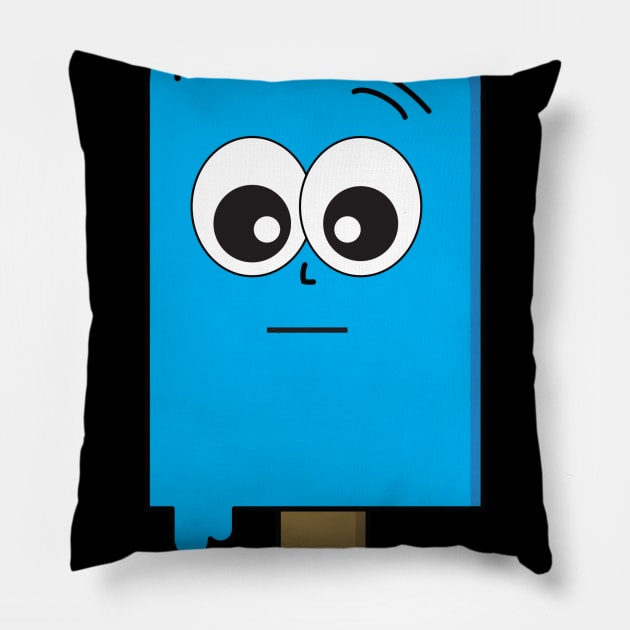 ice cream blue cartoon Pillow by Masewok