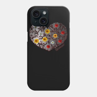 Flowers heart Phone Case