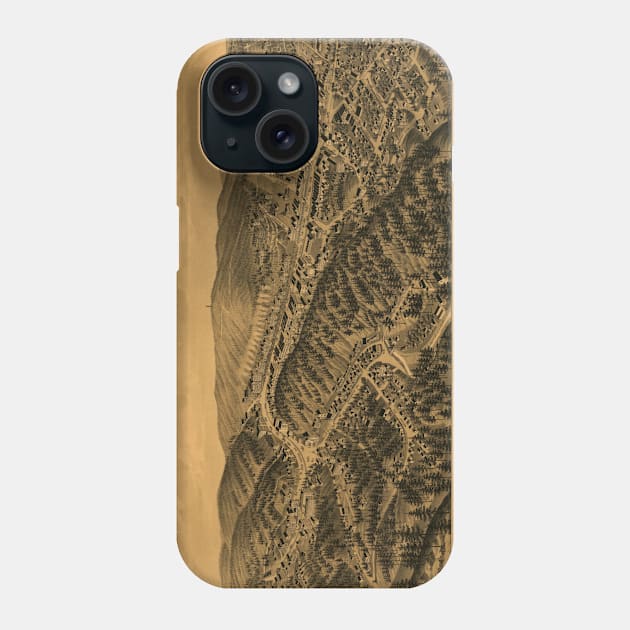 Vintage Pictorial Map of Hot Springs AR (1888) Phone Case by Bravuramedia