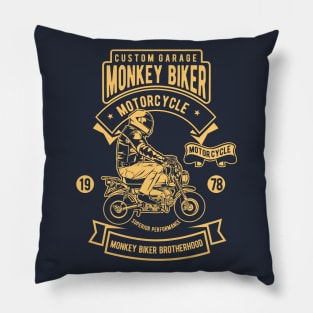 Monkey biker Pillow