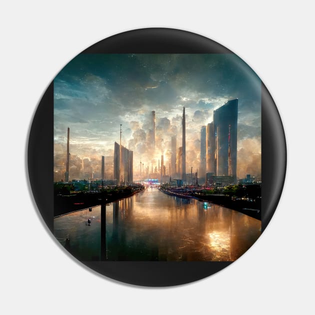 Future Cities Series Pin by VISIONARTIST