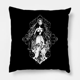 Corpse Bride Emily Ghostly Vintage. Pillow