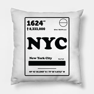 New York Periodic Table Element Pillow