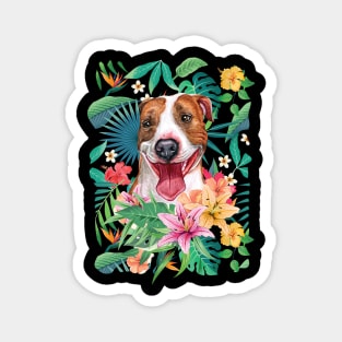 Tropical Red Pit Bull Pitbull 3 Magnet