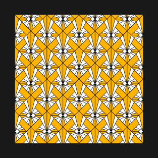 Art Deco Pattern no 75 - Yellow - Vintage Pattern T-Shirt