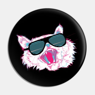 Awesome Totally Rad 80's Sunglass Cat Pin