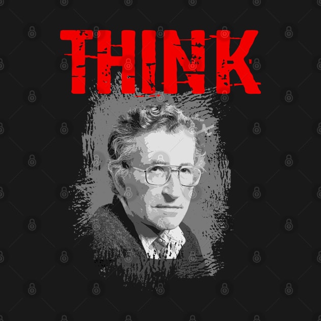 Think. Read Chomsky. The world needs more Noam Chomsky. Chomsky forever my hero. What would Chomsky say? Human rights activist, dissident. Facts. Vintage graphic by IvyArtistic