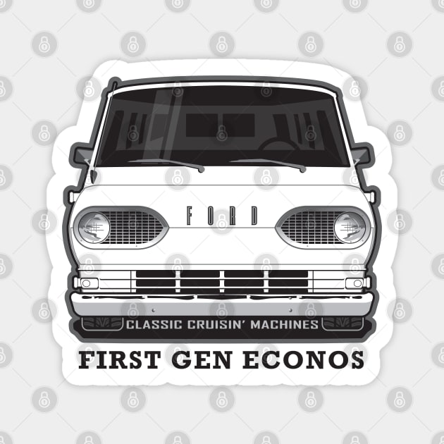 First Gen Econos 1961 - 1967 BW Magnet by RBDesigns