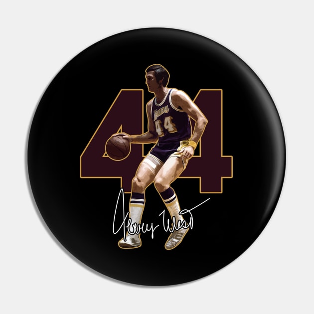 Jerry West Mr Clutch Basketball Legend Signature Vintage Retro 80s 90s Bootleg Rap Style Pin by CarDE