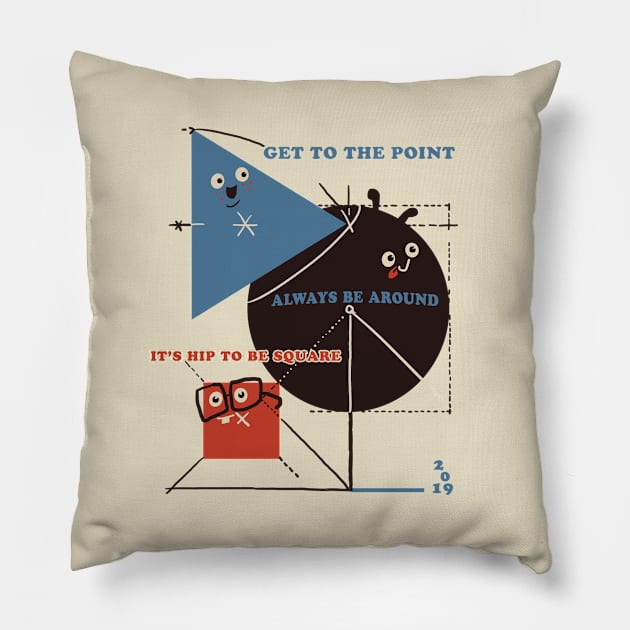 Geometrical Advice Pillow by Pixelmania