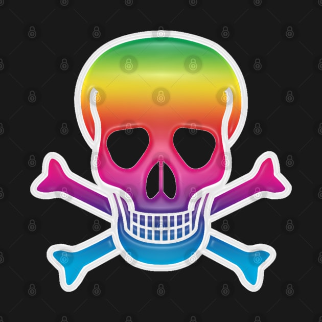 Rainbow Skull by Ninety One Bravo