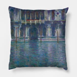 Le Palais Contarini by Claude Monet Pillow