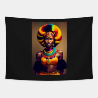 Colorful tribal queen 2 Tapestry