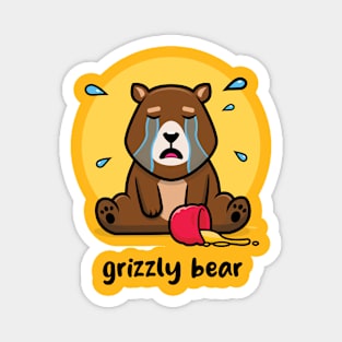 Grizzly Bear (on light colors) Magnet