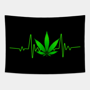 Heartbeat Weed Pulse Tapestry