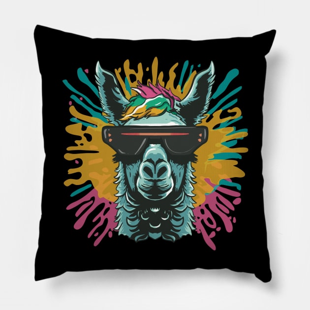 Futuristic Lhama Pillow by EzekRenne